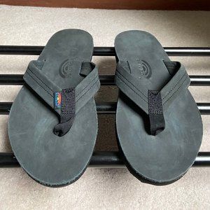 mens black rainbow sandals